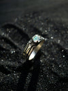 Mens Opal ring from the sterling silver by Moonique cyberpunk ring gemstone jewelry handmade jewelry unique jewelry