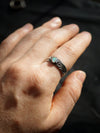 Mens Opal ring from the sterling silver by Moonique cyberpunk ring gemstone jewelry handmade jewelry unique jewelry