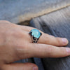 Womens statement aqua Chalcedony Ring Unique Rings OCEANIDE