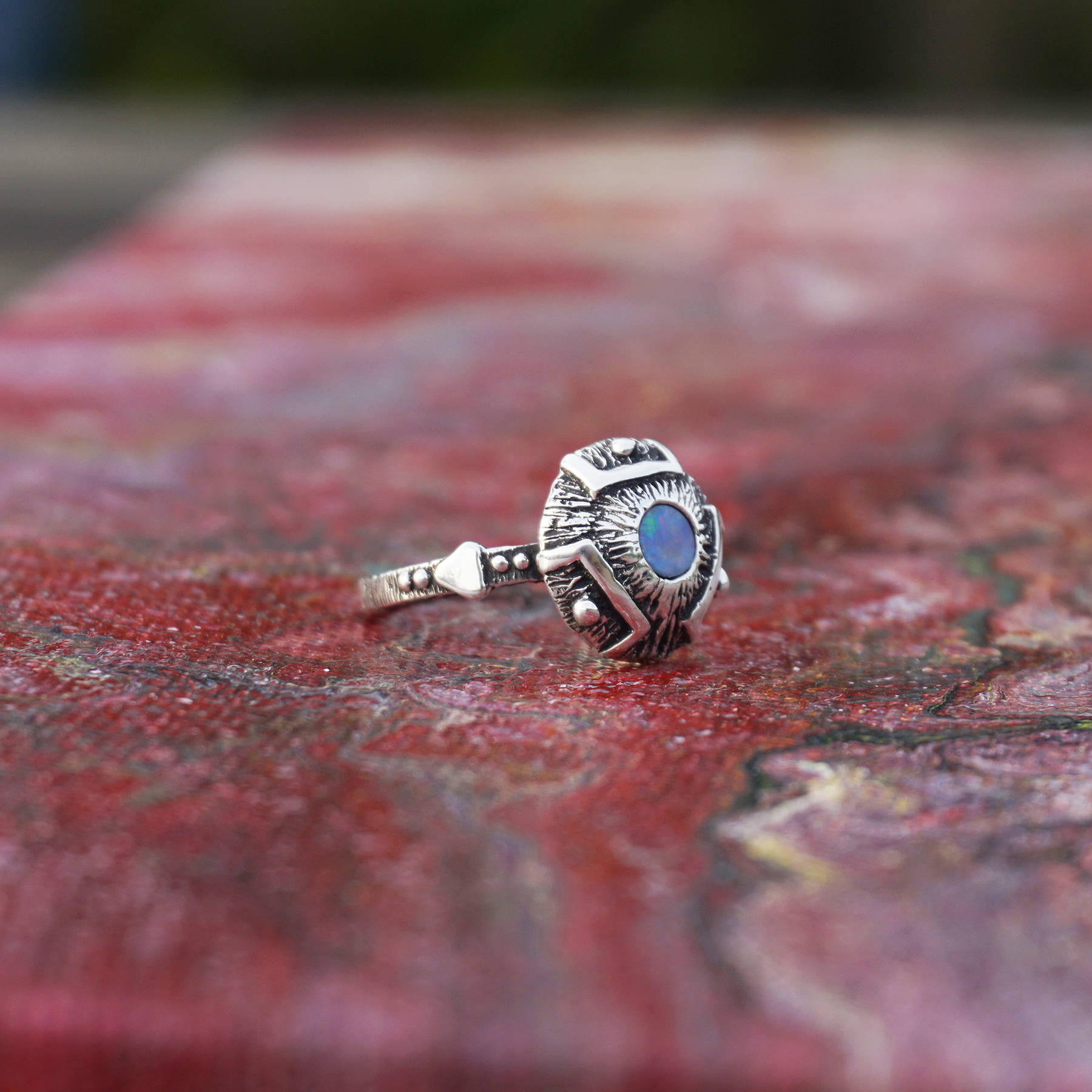Australian opal ring