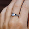 Mens Moonstone ring, Unique Mens ring, Pinky silver ring, Signet stone ring, June Birthstone ring, Mens silver ring "ARGO"