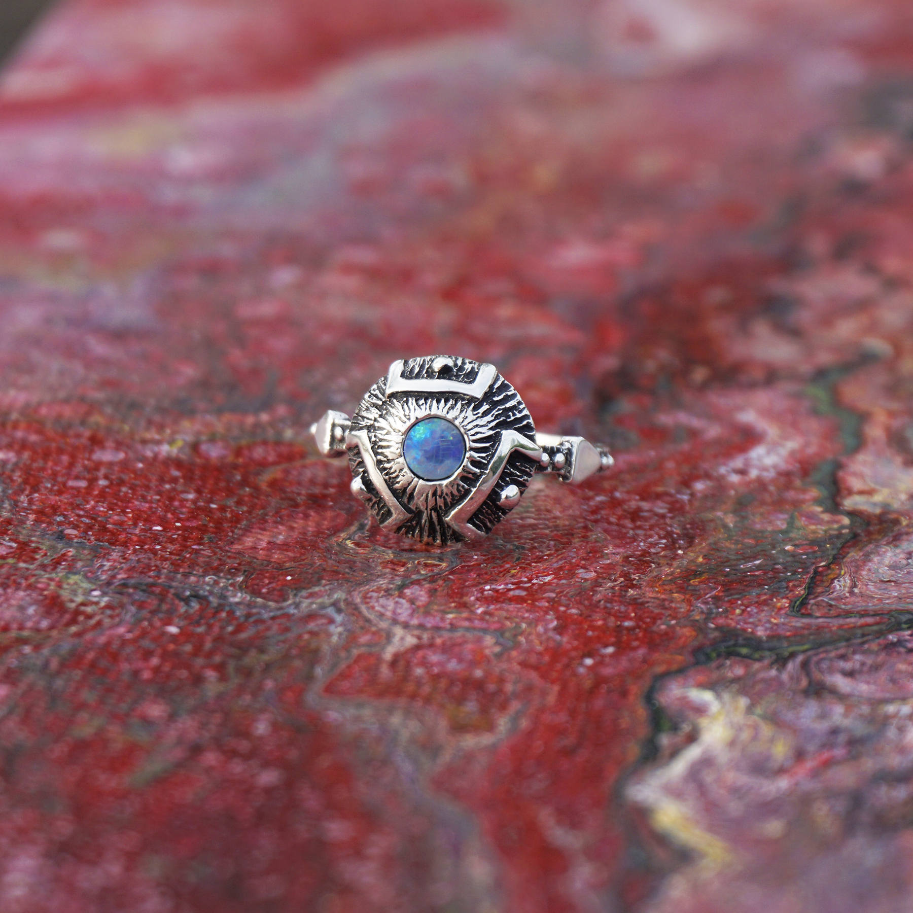 Australian opal ring