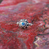 Australian opal ring "COSMOSHIP"