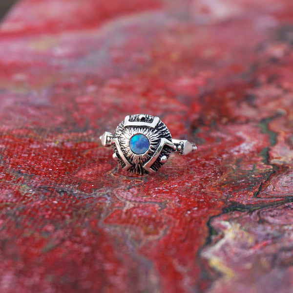 Australian opal ring "COSMOSHIP"