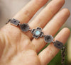 Womens Bracelet with Turquoise and LapisLazuli gemstones - TWINS