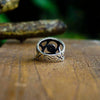 Mens Labradorite ring, Unique Mens Ring, Mens silver ring, Mens gemstone rings, Industrial ring, Antique mens ring METEOR