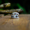 Mens Labradorite ring, Unique Mens Ring, Mens silver ring, Mens gemstone rings, Industrial ring, Antique mens ring METEOR