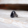 Eye of Horus ring, Egyptian Eye ring, sterling silver ring, Black signet ring, Unique ring, Statement ring, Black ring, Signet ring ORA