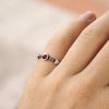 Garnet ring, Silver Garnet ring, Garnet stacking ring, Garnet birthstone rings, Natural Garnet ring, unique garnet ring BERRY