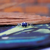 Mens silver Lapis Lazuli ring, Mens pinky ring, Signet ring men ARGO