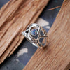 Mens silver Australian Opal ring, October birthstone - METEOR