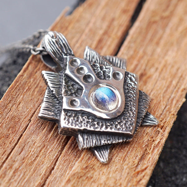 Turtle necklace, Labradorite Pendant, Tortoise pendant, Mens silver pendant, Labradorite Necklace, Turtle pendant, Turtle jewelry