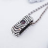 Mens silver pendant, Necklace for men, Garnet pendant, Rainbow Moonstone necklace, READY TO SHIP, Red Garnet pendant "Bifacial"