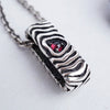 Mens silver pendant, Necklace for men, Garnet pendant, Rainbow Moonstone necklace, READY TO SHIP, Red Garnet pendant "Bifacial"