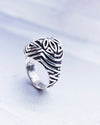 Cyberpunk jewelry, Mens silver ring, Unique mens ring, Signet ring men, Mens pinky ring, Antique mens ring "FLOWER FACE" Ready to ship
