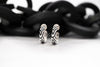 Silver earrings, Silver hoop earrings, Hoop earrings with charm, Statement silver hoops, Thick hoop earrings RIVERHOOP