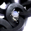Large Moonstone ring, Moonstone signet rings, June birthstone ring, Unique ring, Statement ring, Sterling silver moonstone ring, "OCEANIDE"