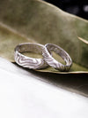 Silver wedding ring sets, couples wedding bands, wedding band set, mens wedding rings, womens wedding ring, unique wedding rings | LANDSCAPE