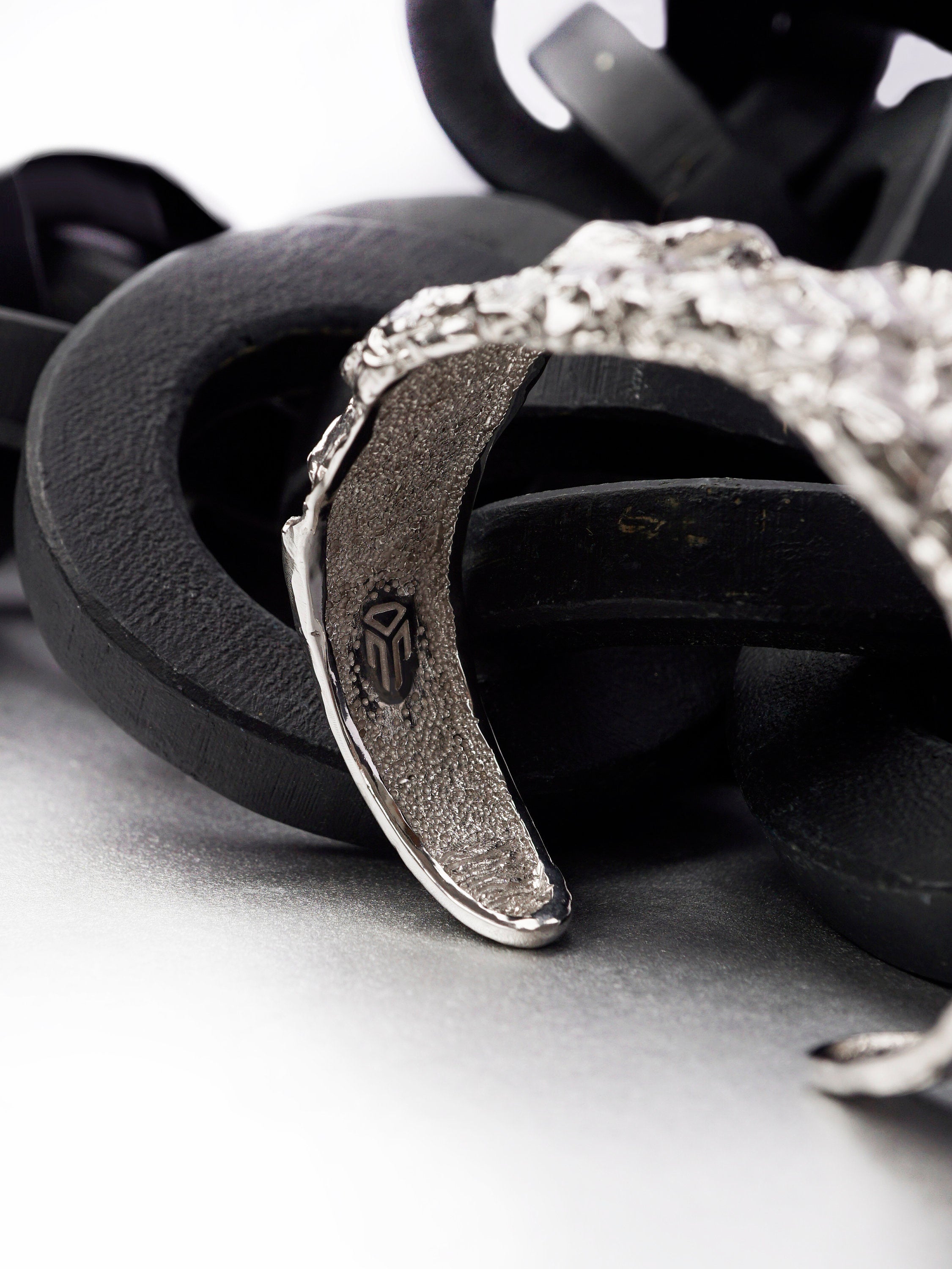 Silver Cuff Bracelet from the solid sterling silver - GRAND