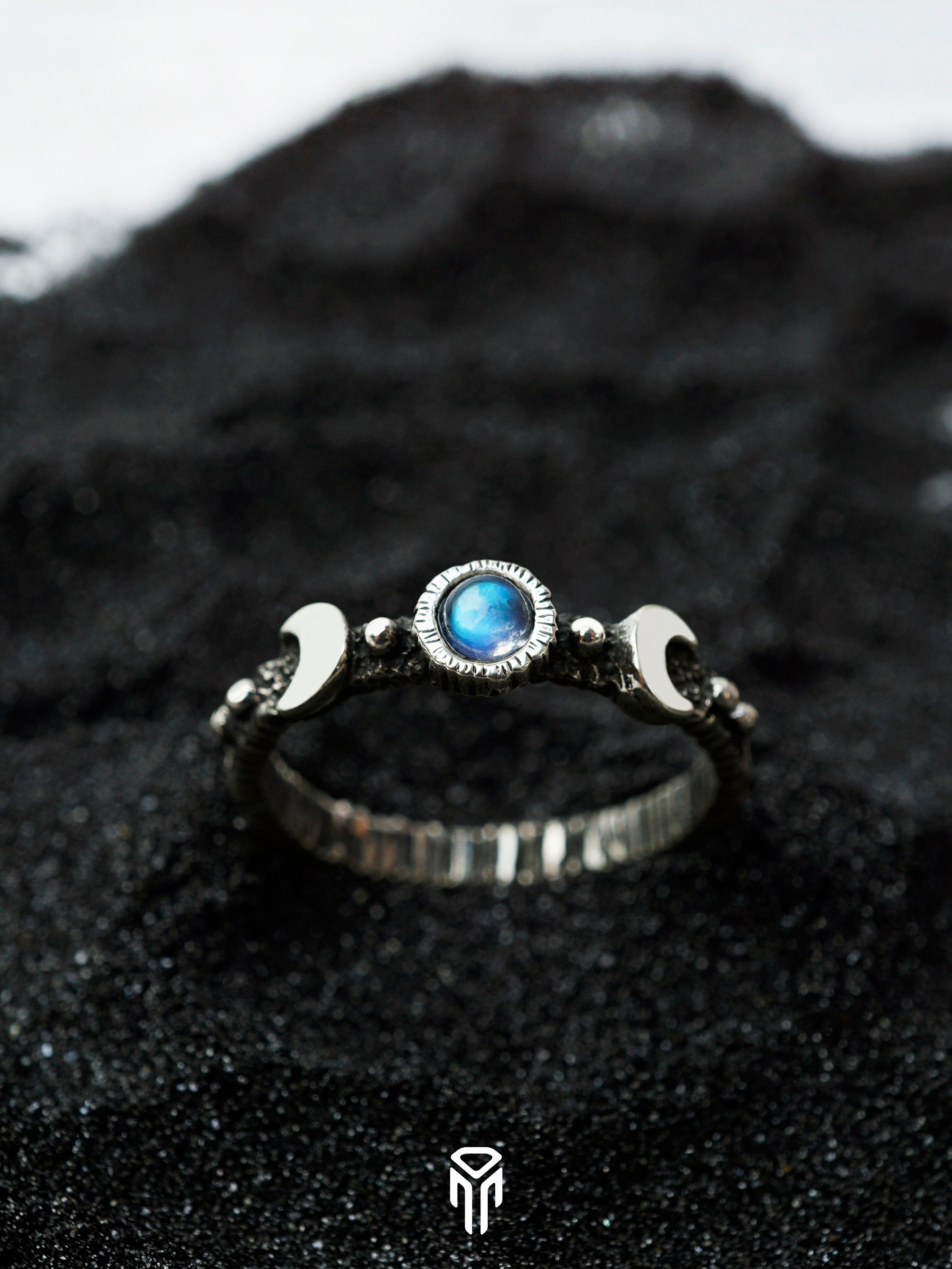 Moon Ring, Sailor Moon ring, Moonstone ring, Moon phases ring, Sun and moon ring, Triple Goddess ring, June birthstone ring LaLuna