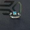Opal engagement ring, Valentines Day gift, Moon Ring, Fire opal ring, Moon phases ring, Sun and moon ring, Triple Goddess ring "LaLuna"