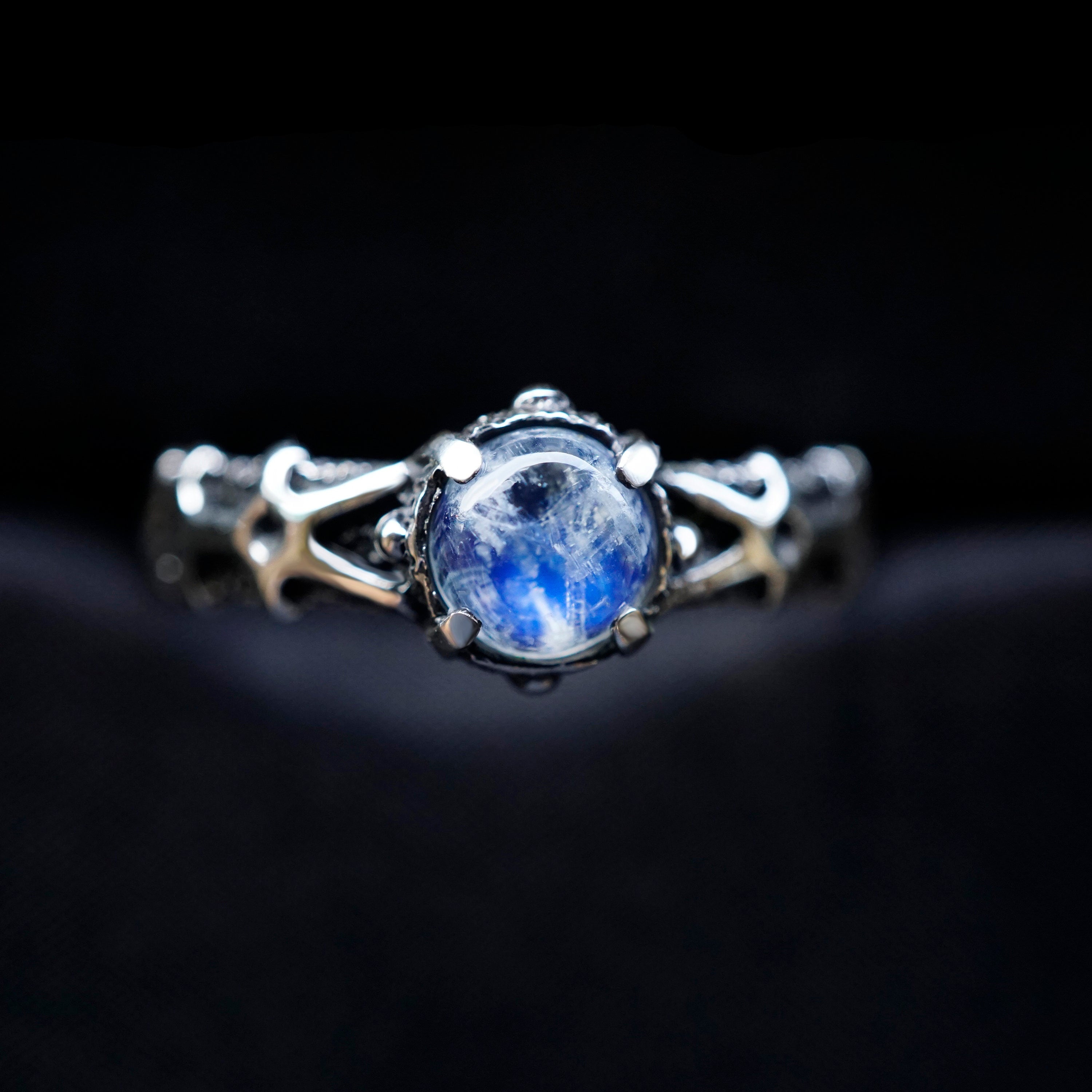 Gothic engagement ring, Gothic Moonstone ring, Moonstone engagement ring, Moonstone engagement ring,  Alternative engagement ring