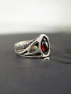 Gothic engagement ring, Alternative engagement ring, Garnet engagement ring, Garnet ring, January birthstone, Unique ring TRINITY