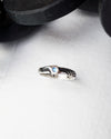 Mens engagement ring Cyberpunk Mens Moonstone ring Mens wedding band Alternative engagement ring for men Unique mens ring LUKE by moonique