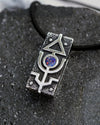 boulder opal pendant, mens opal necklace, mens silver necklace, unique necklace, Mars by Moonique