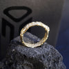 Mens gold ring Cyberpunk ring Opal mens ring 14k Gold ring "UNIT"