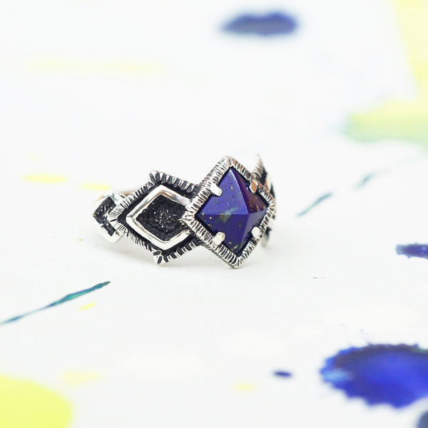 lapis lazuli silver ring MIORI by moonique