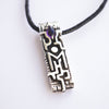 viking rune pendant from sterling silver and amethyst Ehwaz