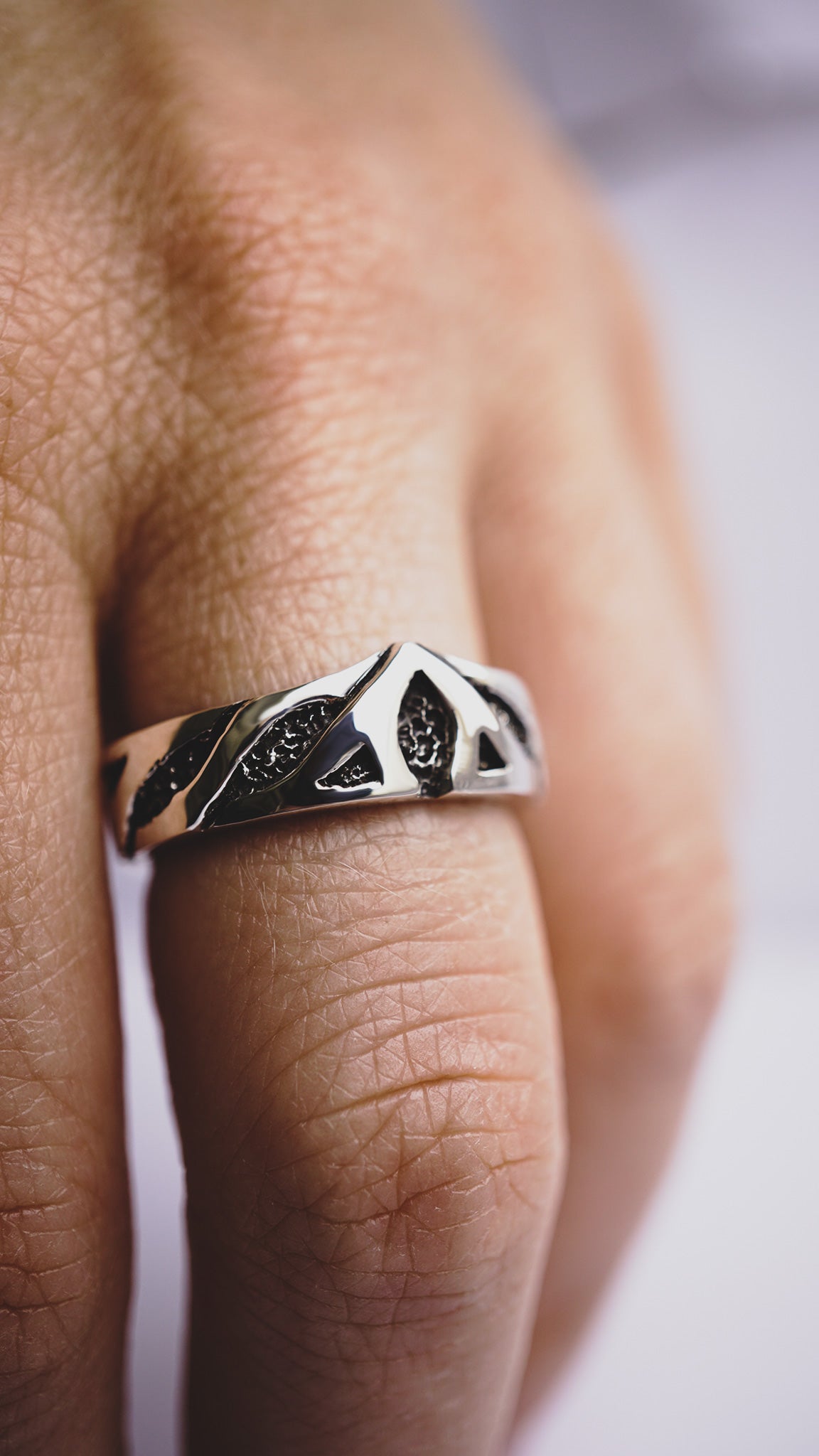 Unique Mens silver wedding bands OLAF | Celtic Wedding Ring BY MOONIQUE