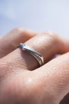 chevron womens gold wedding ring, white gold handmade wedding band by moonique