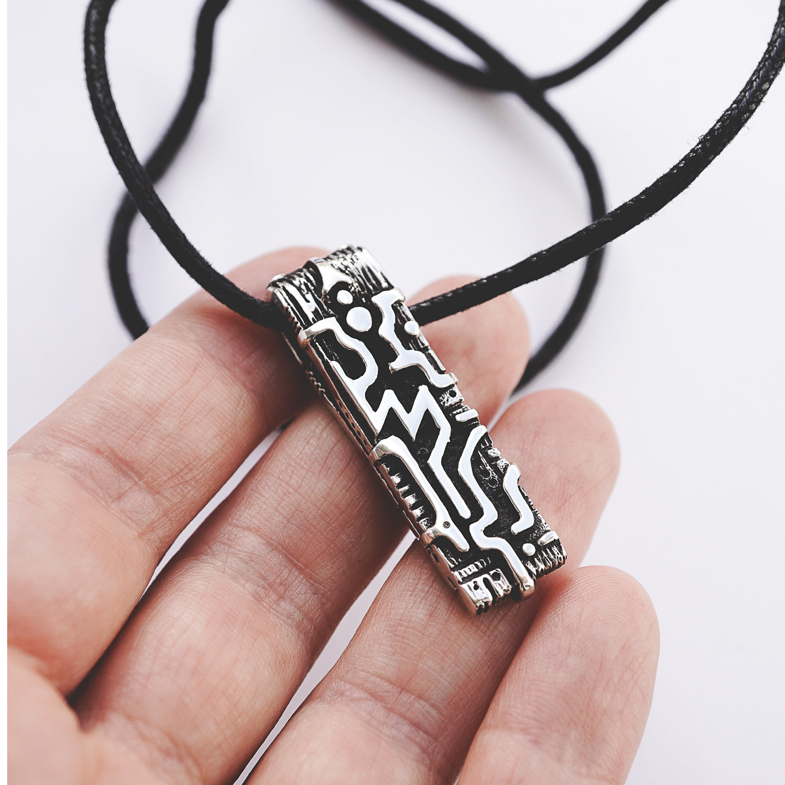 THUNDER mens sterling silver necklace by moonique