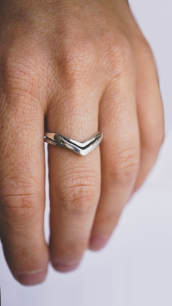 Womens wedding band from the sterling silver