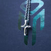 cross mens silver necklace by moonique
