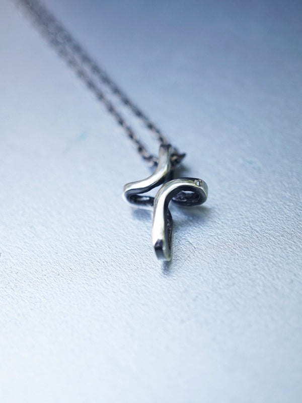 Mens cross necklace silver, Cross necklace women, Cross pendant "CROSS" READY to ship