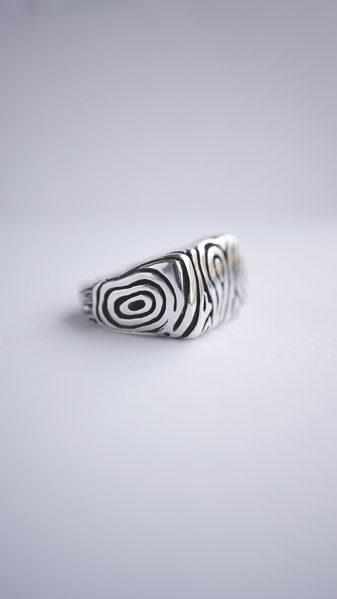 handmade silver signet ring Geo statement ring finger ring, handicraft by mooniquecreation
