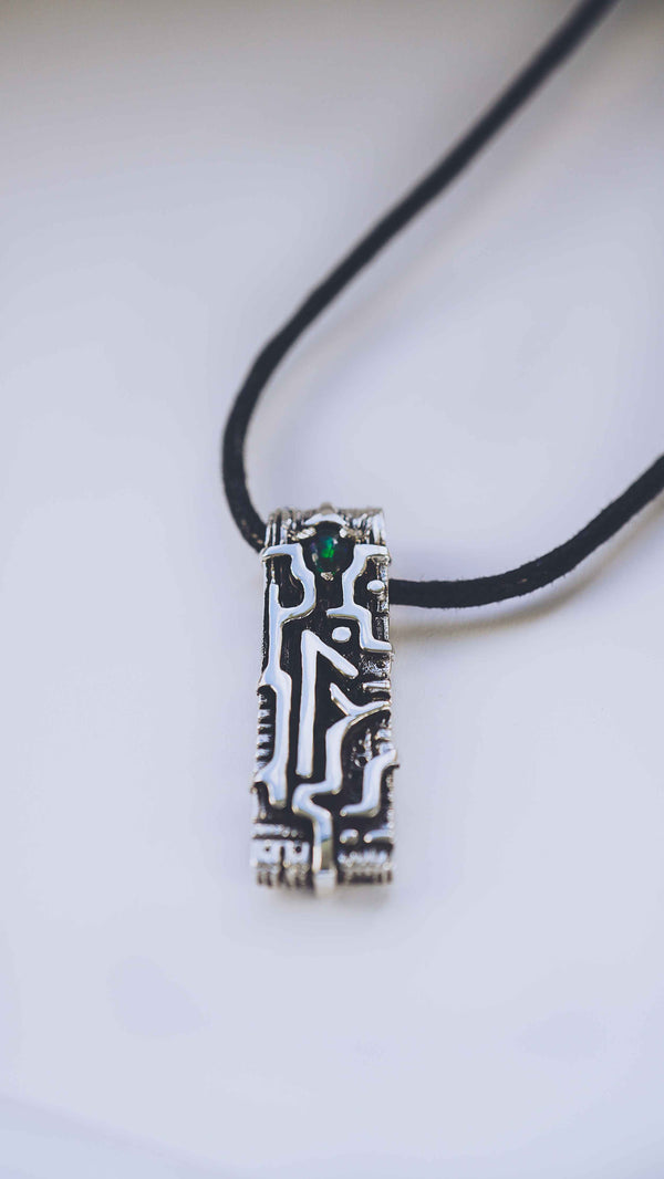 LAGUZ | rune opal pendant