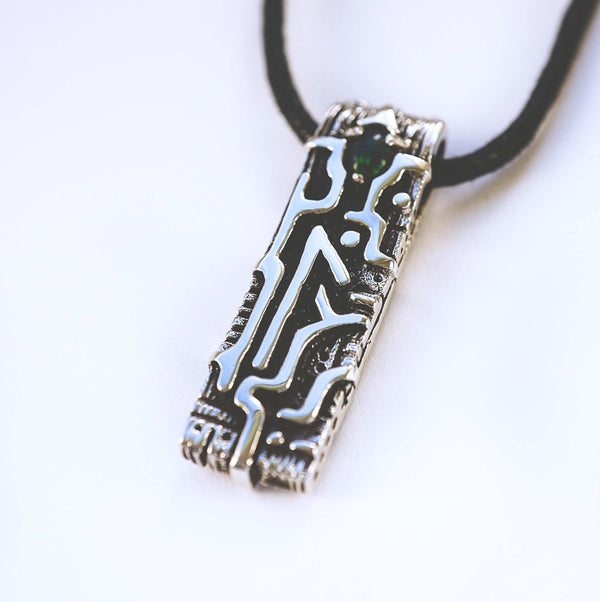 LAGUZ | rune opal pendant
