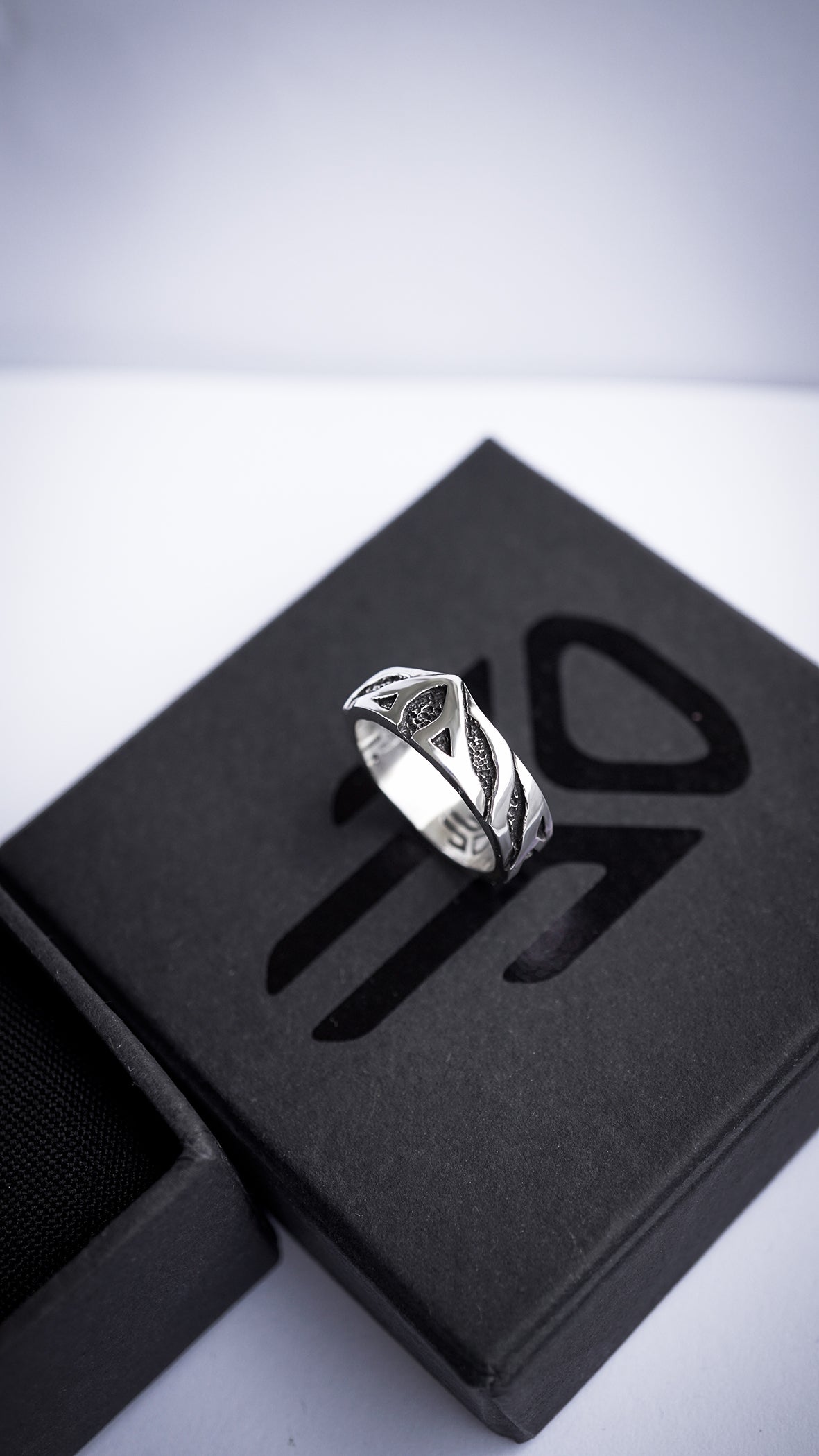 Unique Mens silver wedding bands OLAF | Celtic Wedding Ring BY MOONIQUE