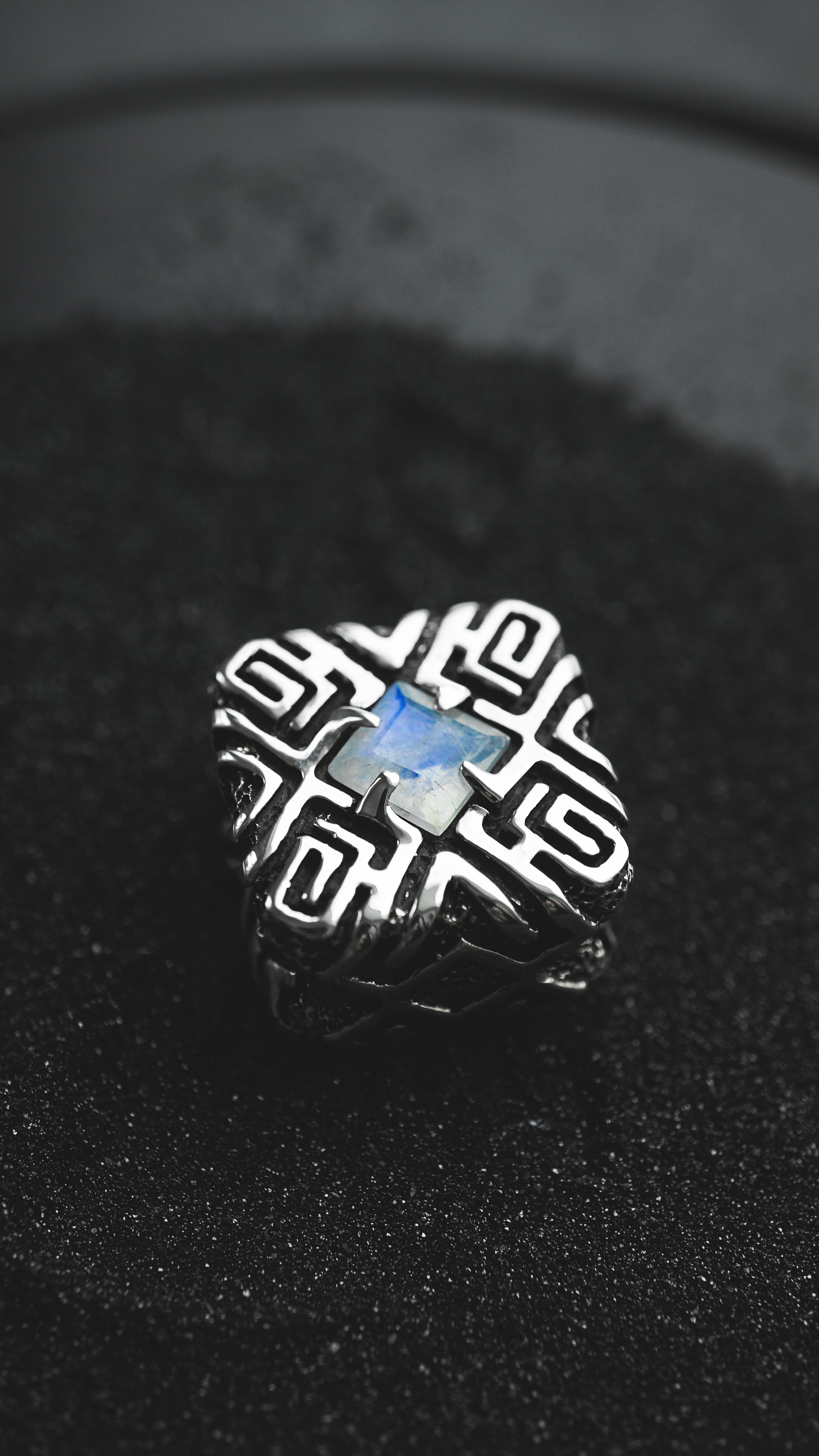 moonstone pendant, moonstone necklace , silver unique pendant, shipibo jewelry, 