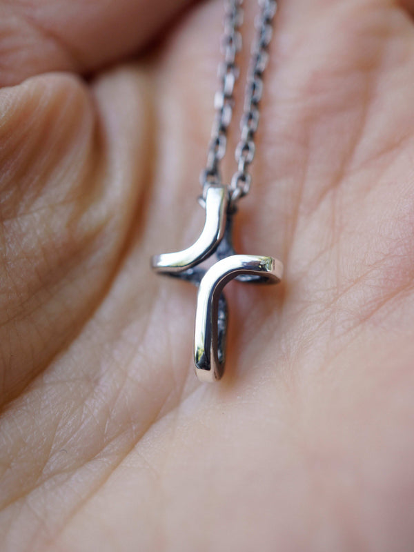 Mens cross necklace silver, Cross necklace women, Cross pendant "CROSS" READY to ship