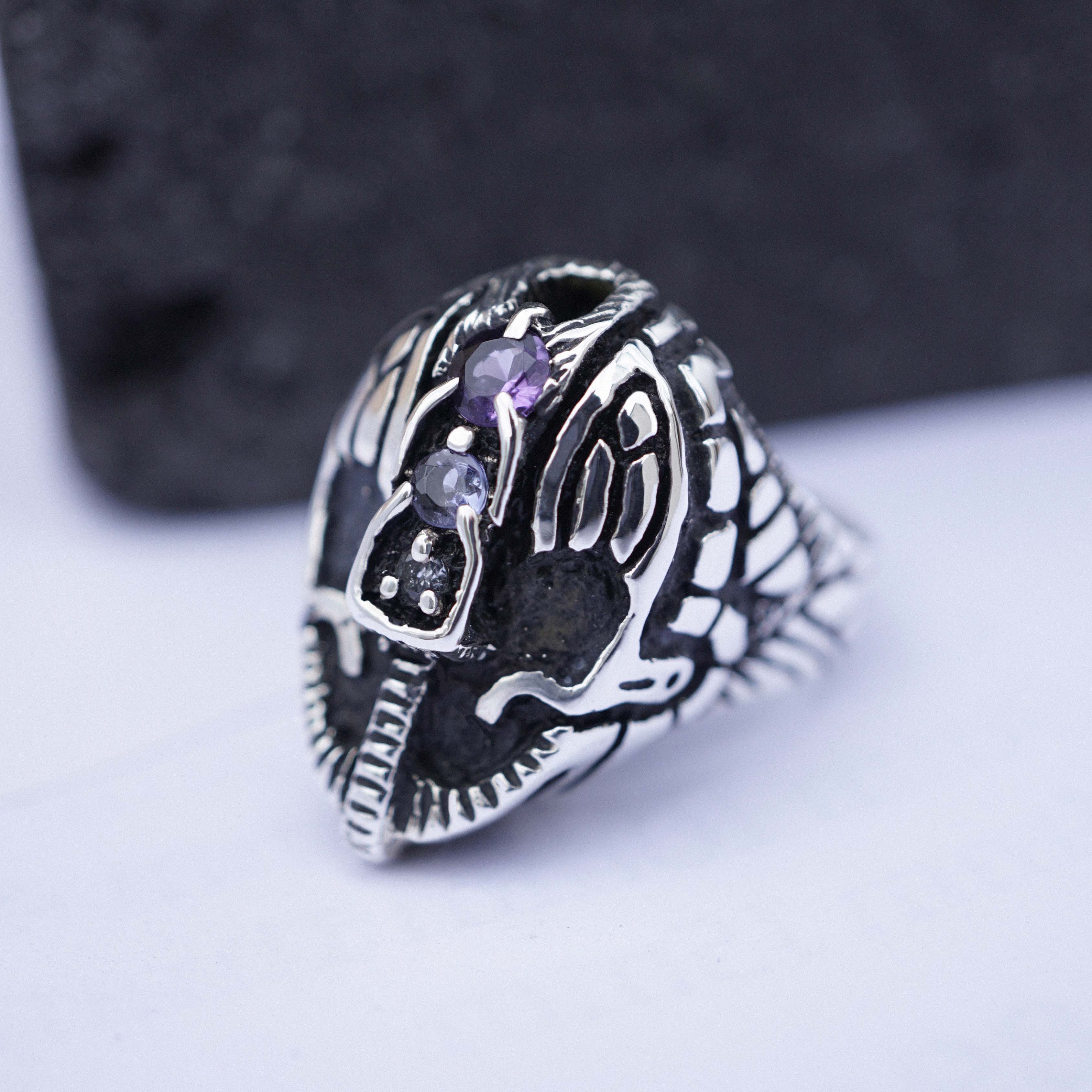 Statement face ring 