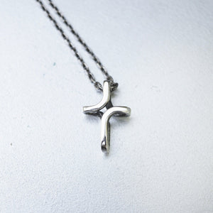 Mens cross necklace silver, Cross necklace women, Cross pendant "CROSS" READY to ship