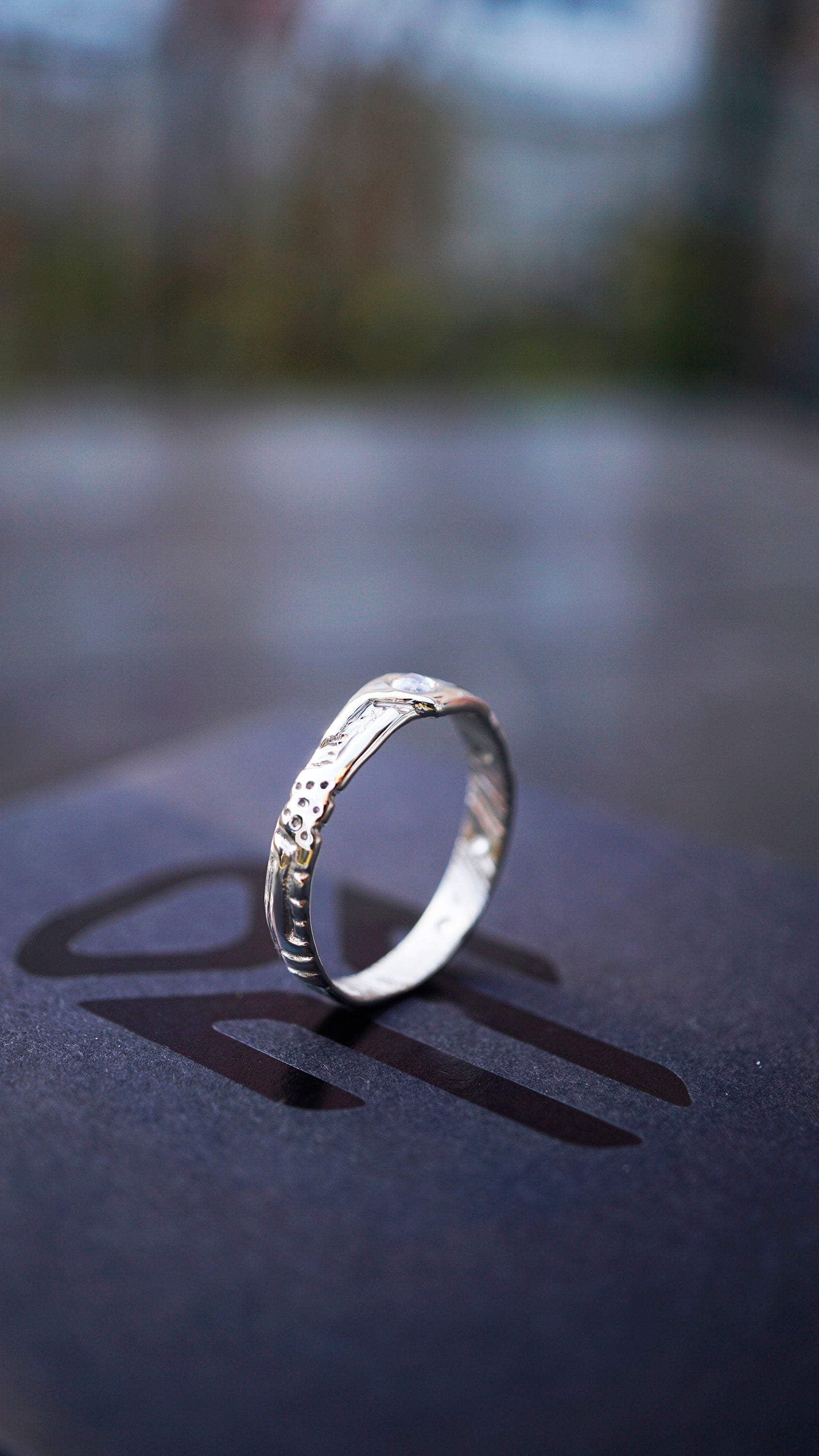 14k mens gold ring, Mens engagement ring Moonstone ring Mens wedding band Alternative engagement ring for men Unique mens ring 