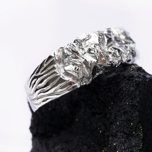 Silver Cuff Bracelet from the solid sterling silver - GRAND