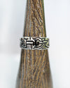 Mens silver Black stone ring mens engagement ring Black Onyx ring Mens gemstone ring 