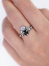 Moonstone and black onyx moon engagement ring from the sterling silver by moonique